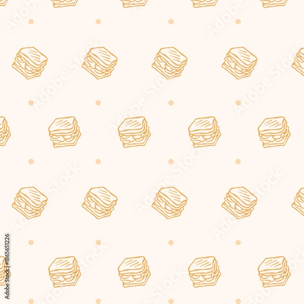 Fototapeta seamless pattern sandwich background