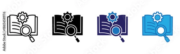 Obraz Guide Icon Multi Style Vector Illustration