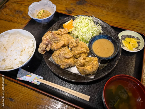 Fototapeta 沖縄の定食屋の食事