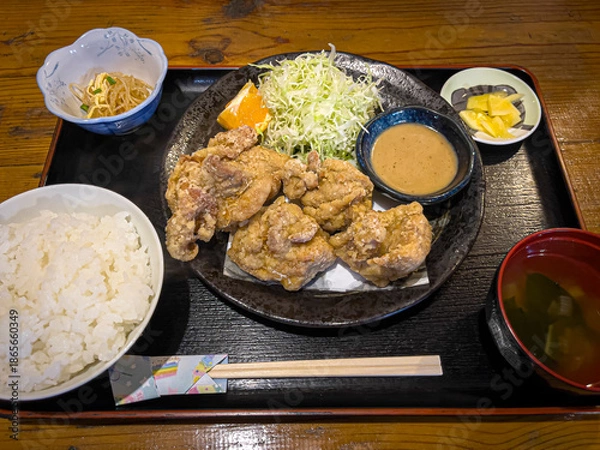 Fototapeta 沖縄の定食屋の食事