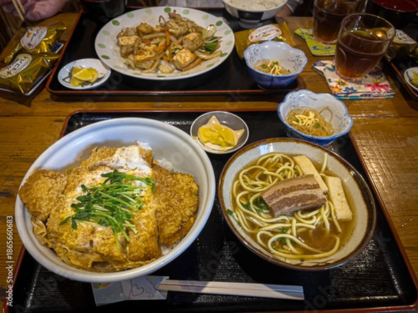 Fototapeta 沖縄の定食屋の食事