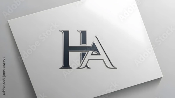 Obraz Monogram design for initials H and A