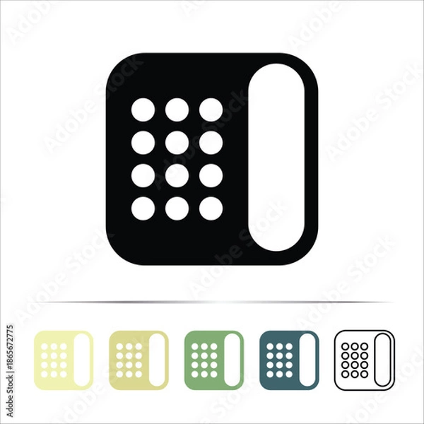 Obraz Flat Telephone Icon Set