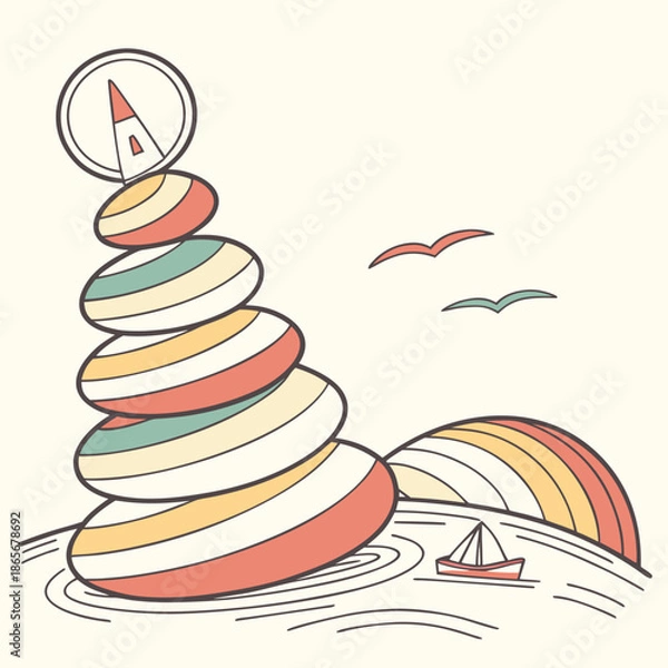 Obraz Gradient Stacked Loops Abstract Infinity Symbol Logo