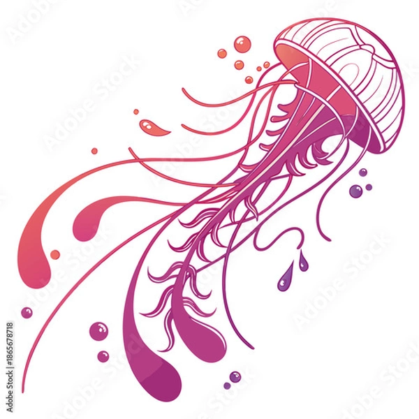 Obraz Liquid Gradient Splash Abstract Vector Shape Graphic