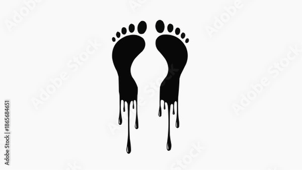 Obraz human foot print