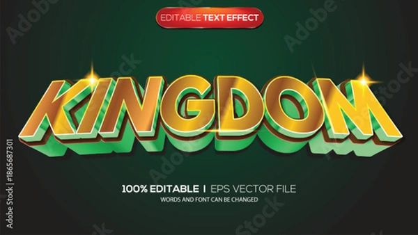 Obraz 3D text effect kingdom theme