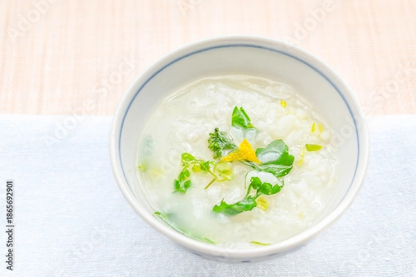 Obraz 茶碗に入った七草粥