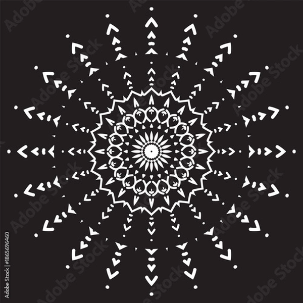 Obraz Geometric Radial Mandala Pattern Design
