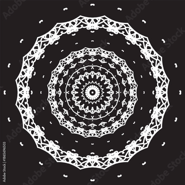 Obraz Monochrome Decorative Mandala Art