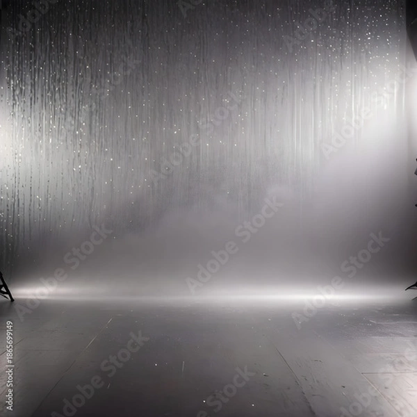 Obraz Minimal silver metallic background with soft reflections