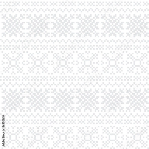 Obraz Snowflake Knitting Seamless Pattern Design