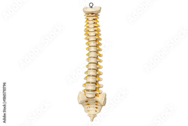 Obraz Human Spine Model Isolated on White Background