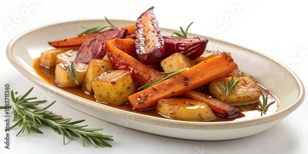Obraz Maple-Glazed Root Vegetables