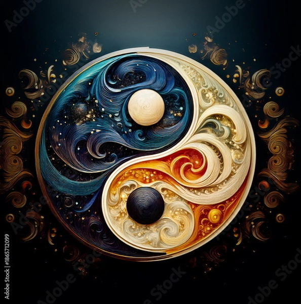 Fototapeta 宇宙にある太極図