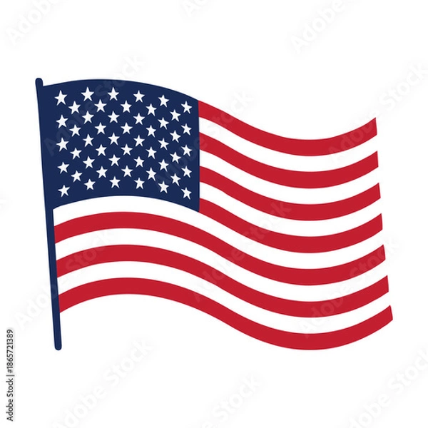 Fototapeta USA Flag Seamless Pattern Design Background