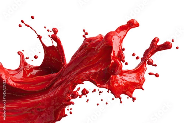 Obraz Dynamic crimson paint explosion