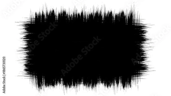 Obraz Abstract White Glitch Frame On Black Background