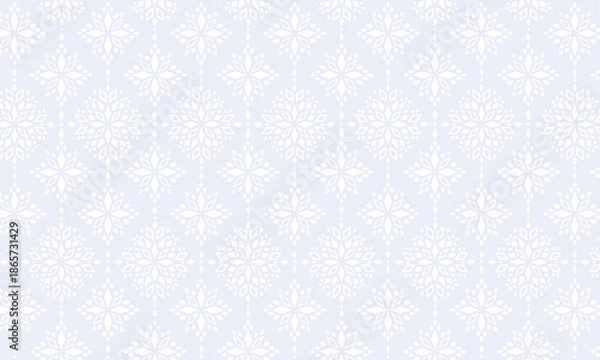 Fototapeta Seamless White Snowflake Pattern Background
