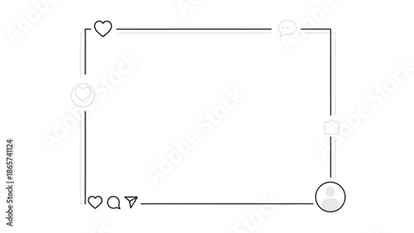 Obraz vector frame for any text with paper clip