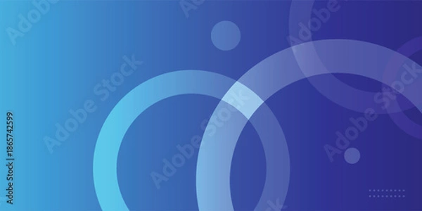 Obraz Abstract blue vector background with simple geometric shapes, vector illustration