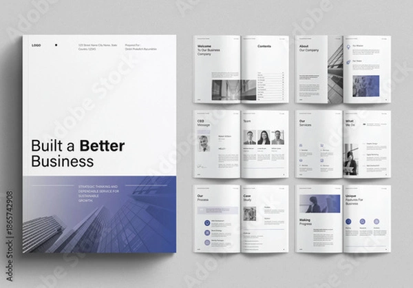 Obraz Business Brochure Template Design Layout