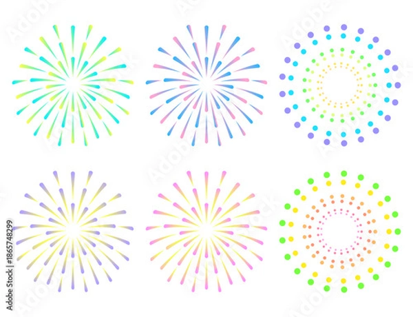 Obraz カラフルな打ち上げ花火