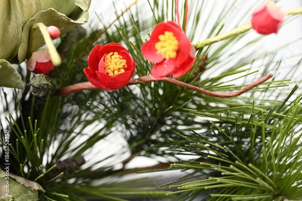 Obraz 華やかなお正月飾り部分04