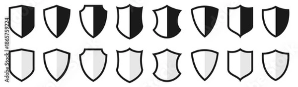 Obraz various shield, badges, emblem shape
