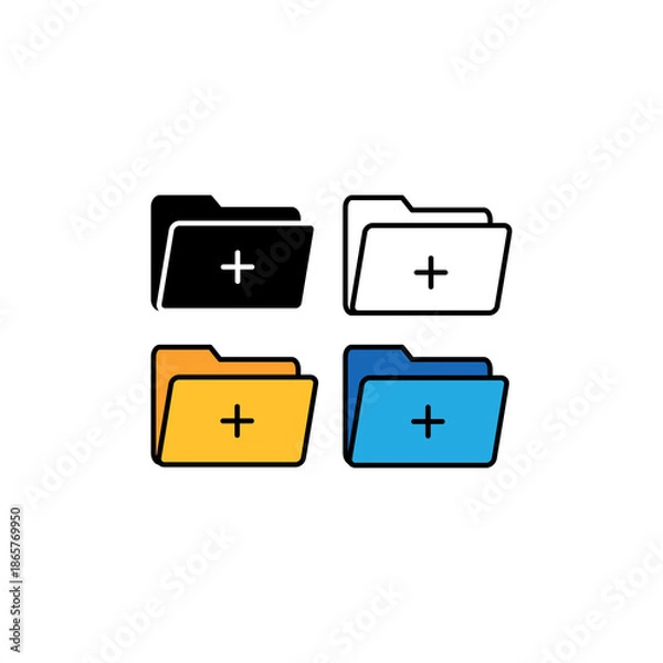 Obraz Add New folder open icon plus collections