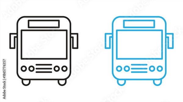 Fototapeta bus icon, vector illustration