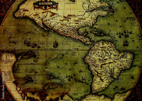 Obraz 1500 ca. royalty free map