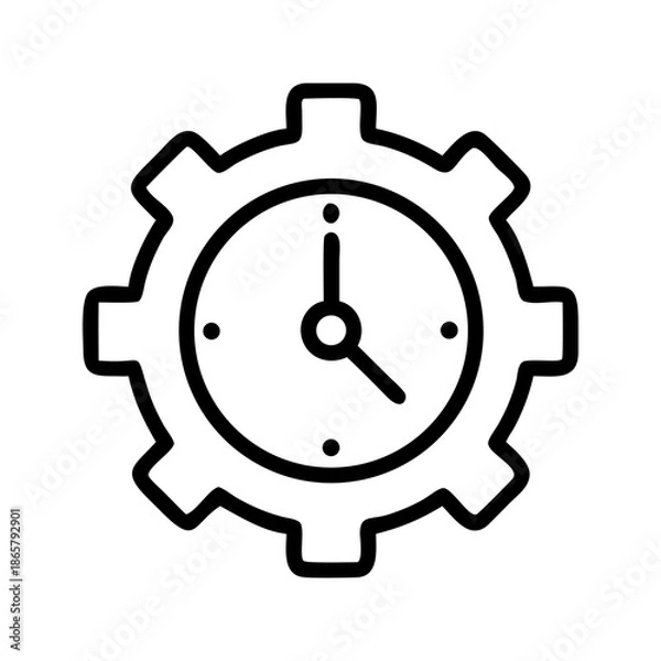 Fototapeta Mastering Time  A Creative Icon for Effective Time Management