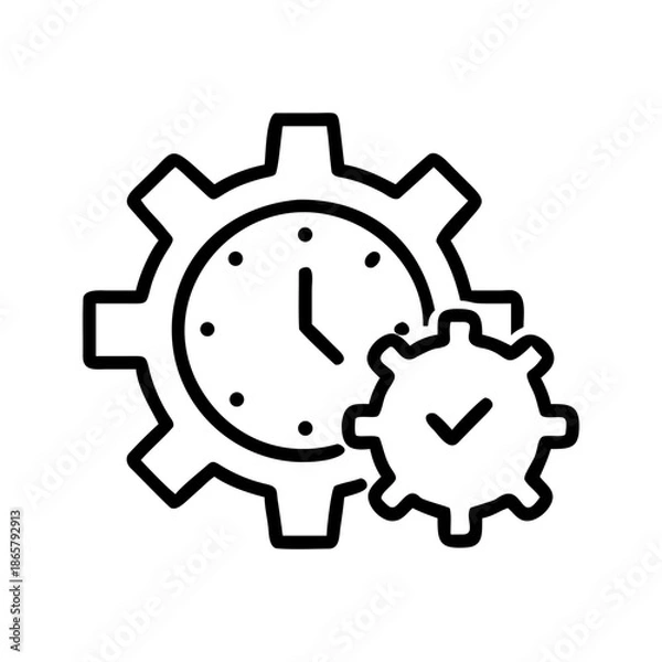 Obraz Mastering Time  A Creative Icon for Effective Time Management