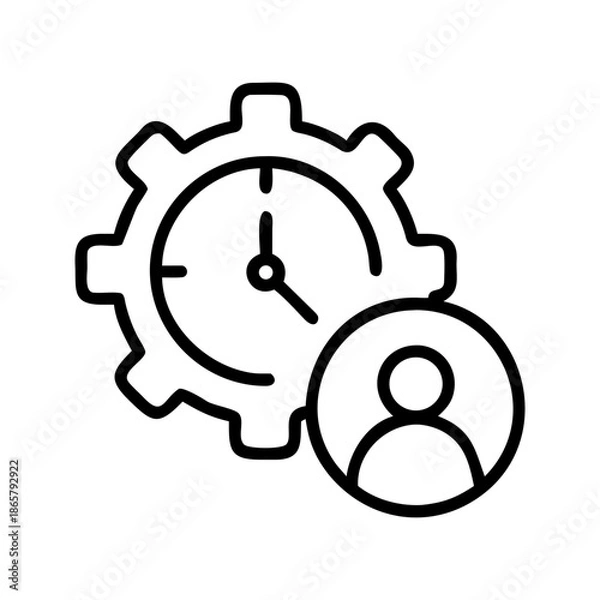 Obraz Mastering Time  A Creative Icon for Effective Time Management