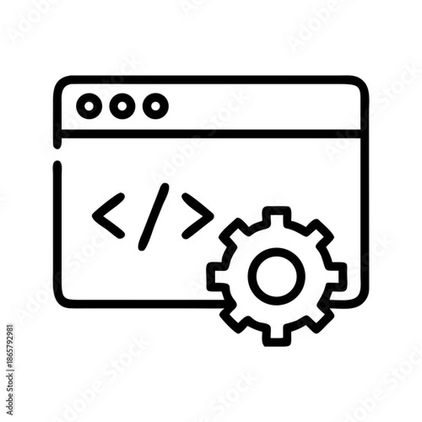 Obraz Crafting the Future  A Unique Web Development Icon Collection