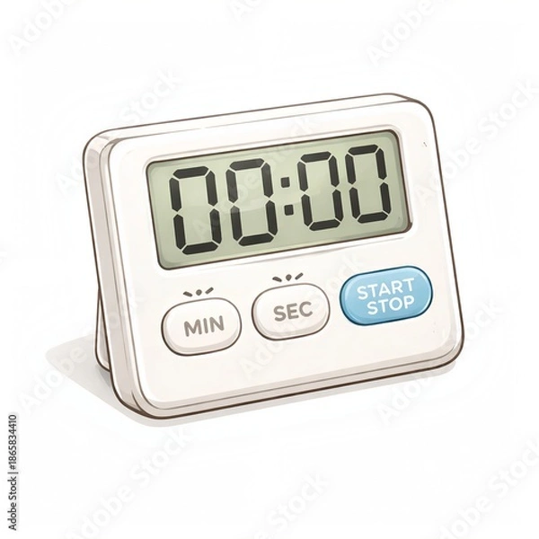 Obraz 手描きキッチンタイマーのシンプルアイコン