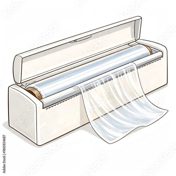 Obraz かわいいキッチンラップのアイコンイラスト素材