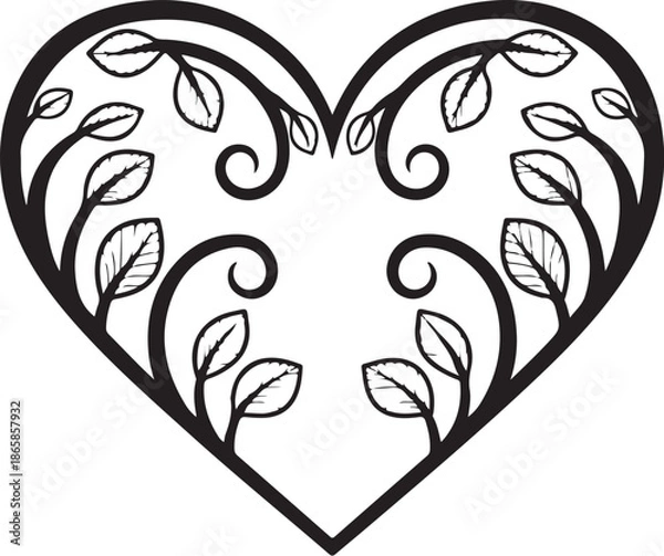 Obraz Decorative Heart Silhouette Bundle