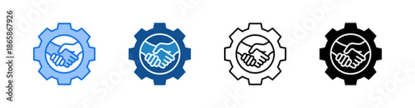 Fototapeta Customer Relationship Management Multiple Style Icon Set 