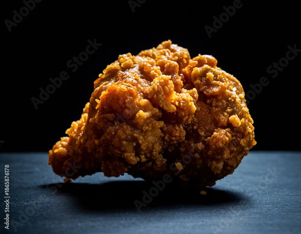 Obraz fried chicken in black background