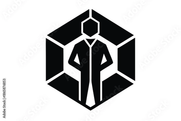 Fototapeta 3d modeling vector icon silhouette