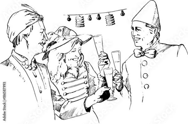 Obraz Party mit Kostüm