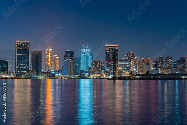 Obraz 日本　東京都心の夜景　都市景観