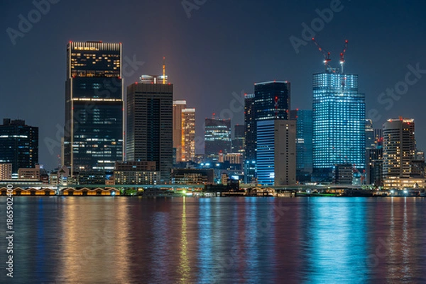 Obraz 日本　東京都心の夜景　都市景観