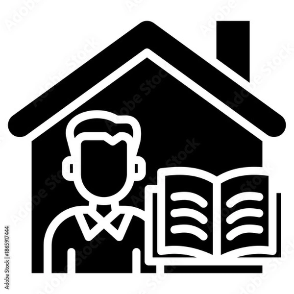 Obraz Homework Responsibility glyph icon