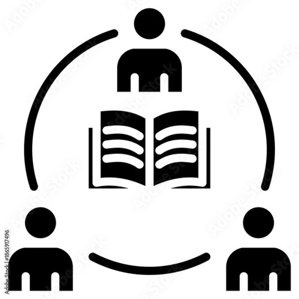 Obraz Classroom Cooperation glyph icon