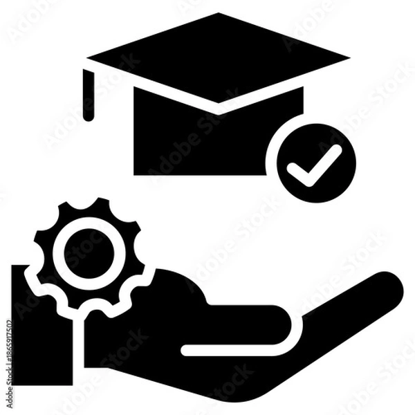Obraz Educational Responsibility glyph icon