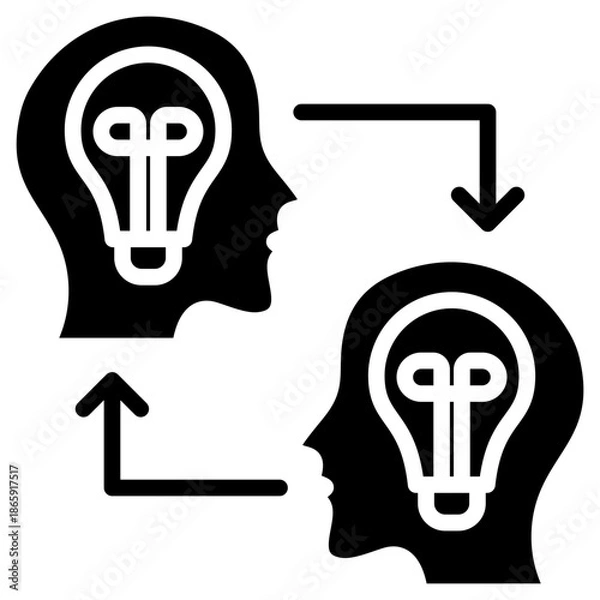 Obraz Knowledge Sharing glyph icon