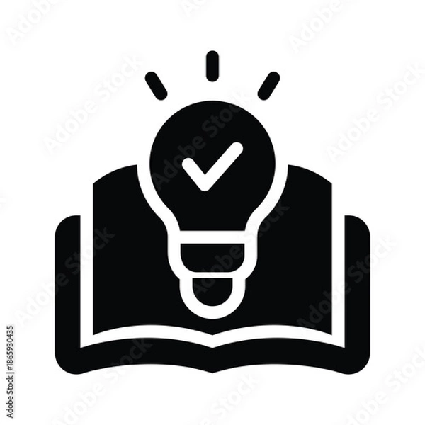 Fototapeta fact solid icon illustration vector graphic.eps